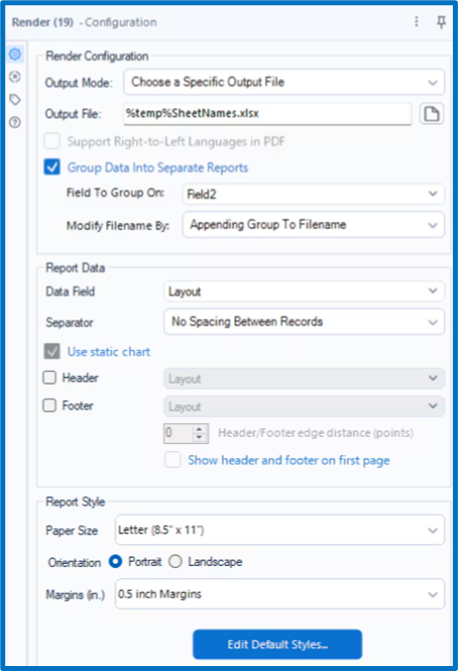 Output to multiple sheets within an Excel file