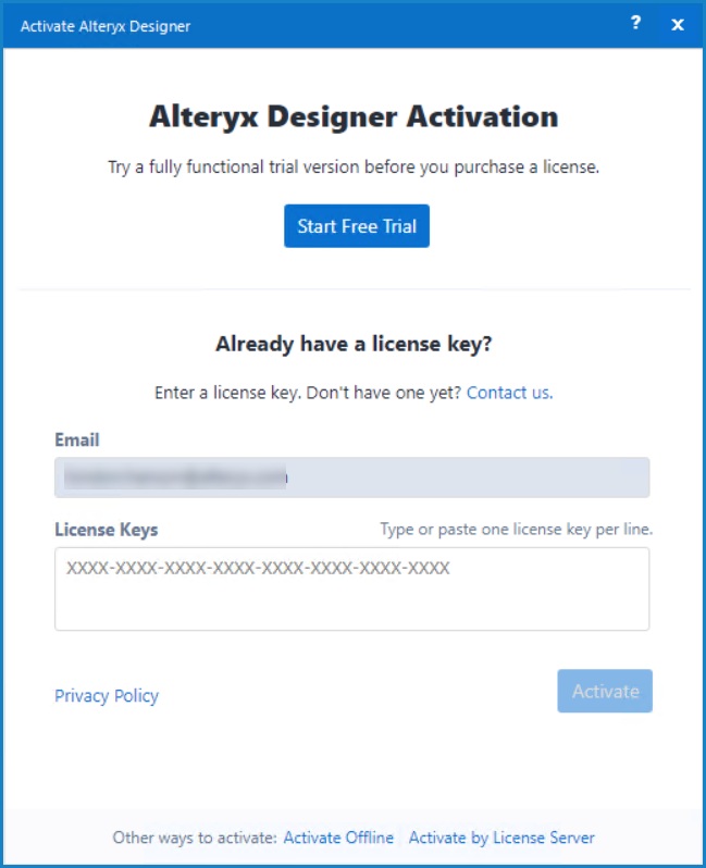Alteryx Designer Requests Previously Added License Again