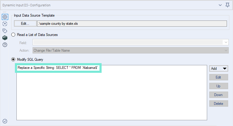 Input Multiple Excel sheets with a Dynamic Input tool
