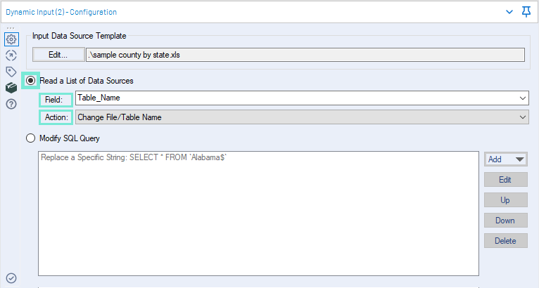 Input Multiple Excel sheets with a Dynamic Input tool