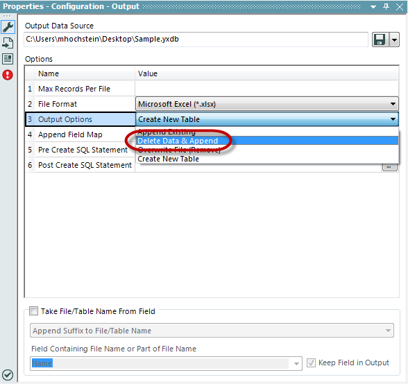How do I output to an existing Excel document?