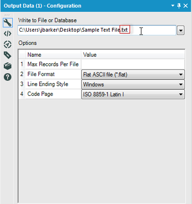 Output as Text File