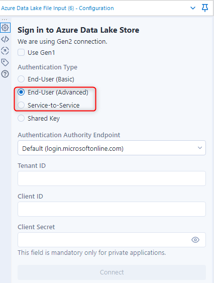 How to connect to Azure Data Lake (ADLS) Gen 2