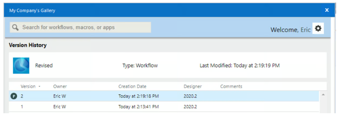 How To: Manage multiple versions of a workflow on Gallery