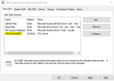 Error: Data source name not found and no default driver specified