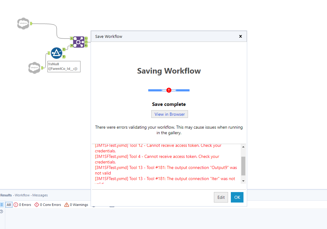 Credentials for Salesforce Input in Server erroring during publishing ...