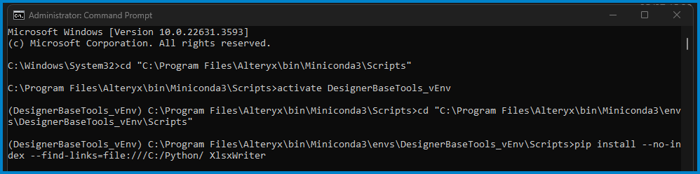 How to install Python packages via command prompt