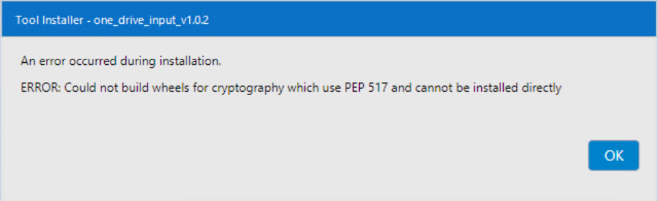 ERROR: &ldquo;Could not build wheels for cryptography which use PEP 517 