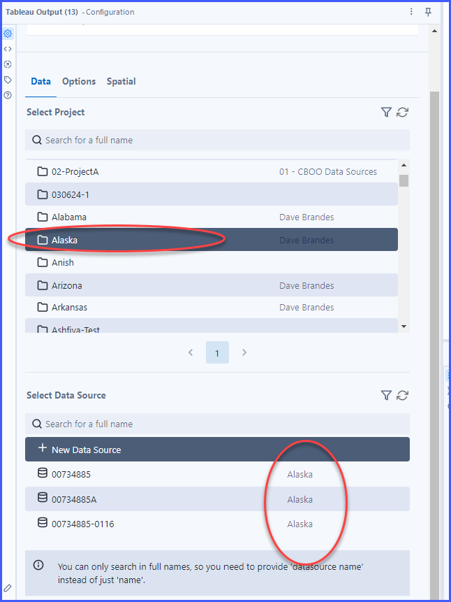 Tableau Output Tool The datasource X already exists.