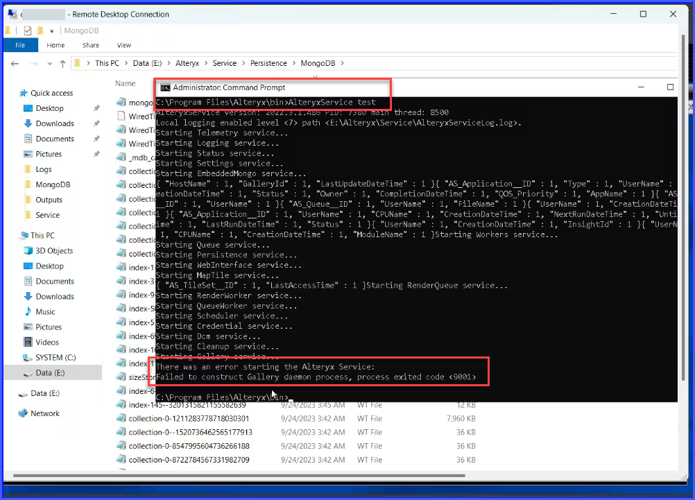 "Failed to construct Gallery daemon process, process exited code
