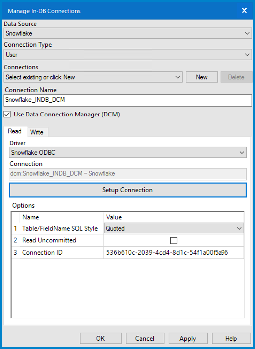How to Publish to the Server a workflow with an IN-DB tool that uses DCM